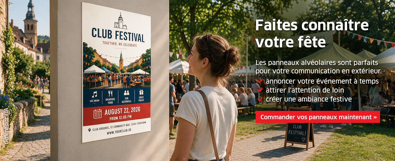 Annoncez dès maintenant votre fête avec des affiches personnalisées.